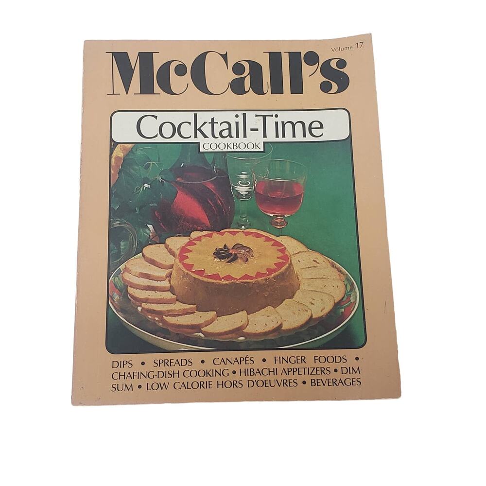 Vintage McCall's Cocktail Time Cookbook Spreads Foods Cooking Appetizer Beverage
